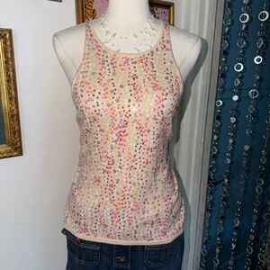 Vintage Y2K Women's Multicolor Sequin Tank Top
